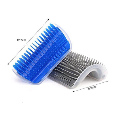 Hirundo Cat Self Grooming Brush Perfect Massager Tool for Cats - Blue/Gray