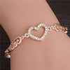 Flower Opal Charm Bracelets Gold Color Crystal Statement Bracelet