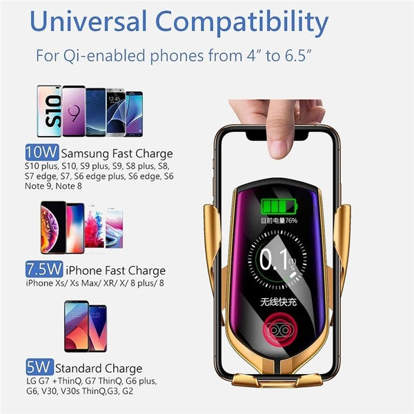 R1 Car Wireless Charging Infrared Automatic Sensing