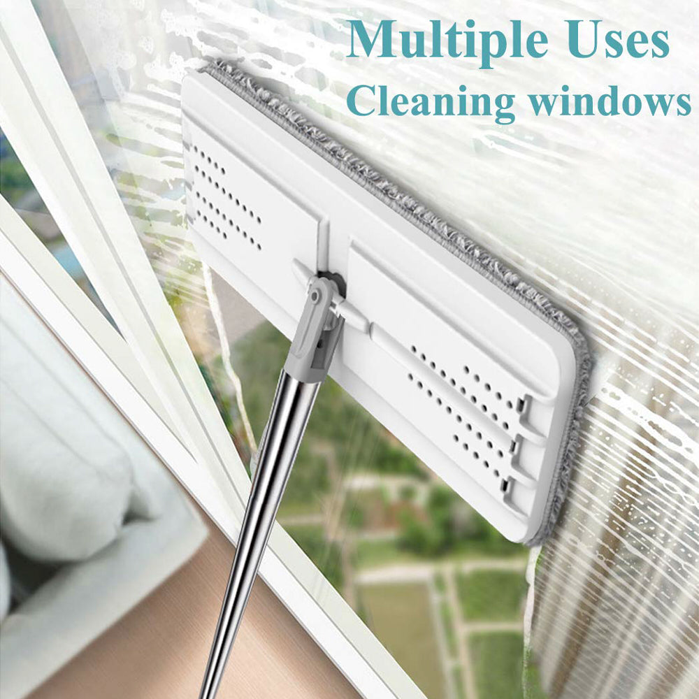 4 in 1 Flat Mop and Bucket Hand Free Wringing Floor Cleaning Mop