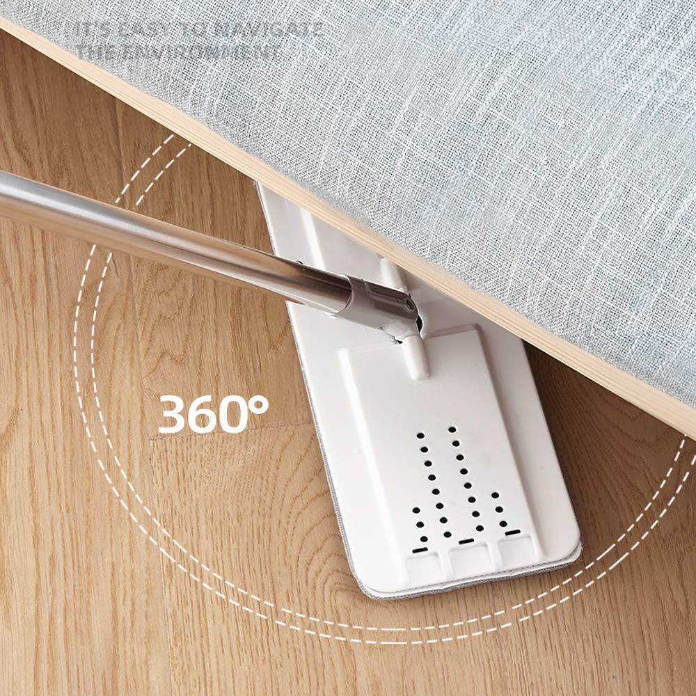 4 in 1 Flat Mop and Bucket Hand Free Wringing Floor Cleaning Mop