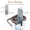 4 in 1 Flat Mop and Bucket Hand Free Wringing Floor Cleaning Mop