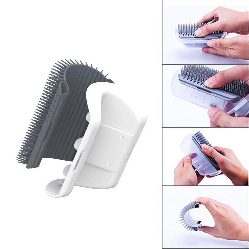 Hirundo Cat Self Grooming Brush Perfect Massager Tool for Cats - Blue/Gray