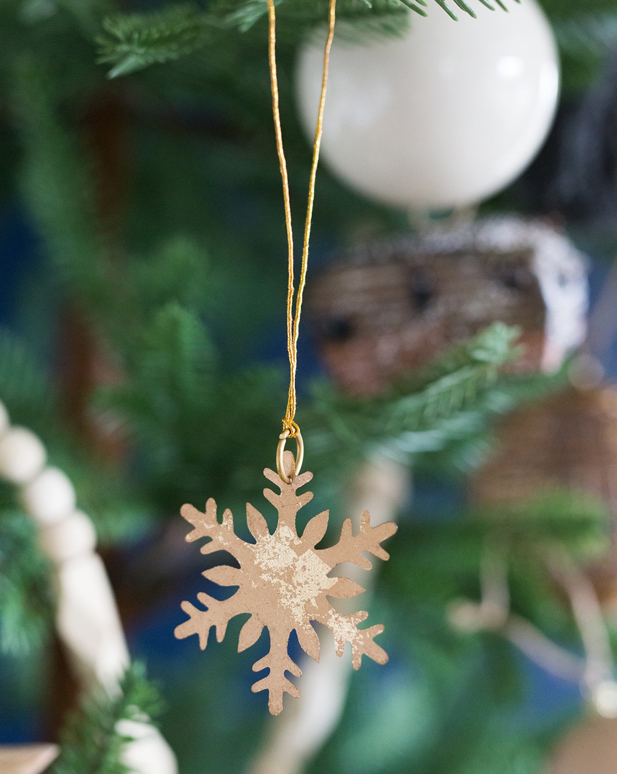 Gold Snowflake Ornaments (Set of 6)