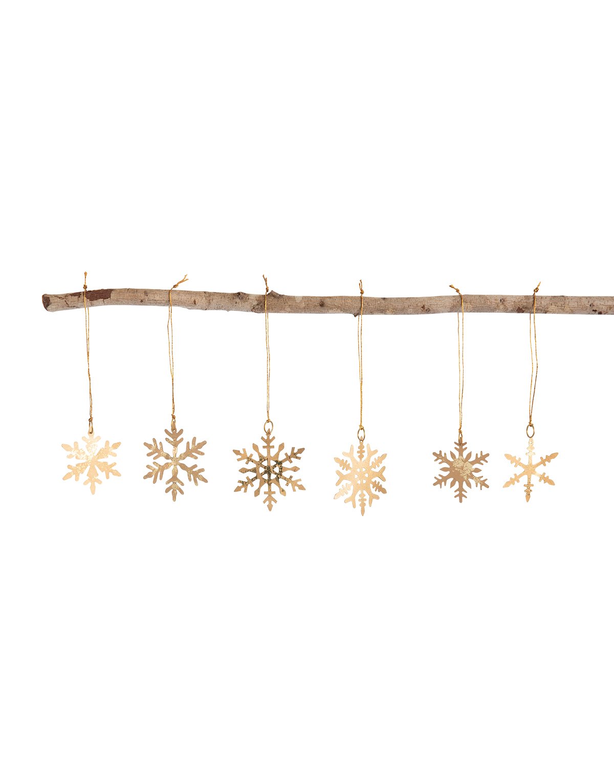 Gold Snowflake Ornaments (Set of 6)