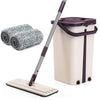 4 in 1 Flat Mop and Bucket Hand Free Wringing Floor Cleaning Mop