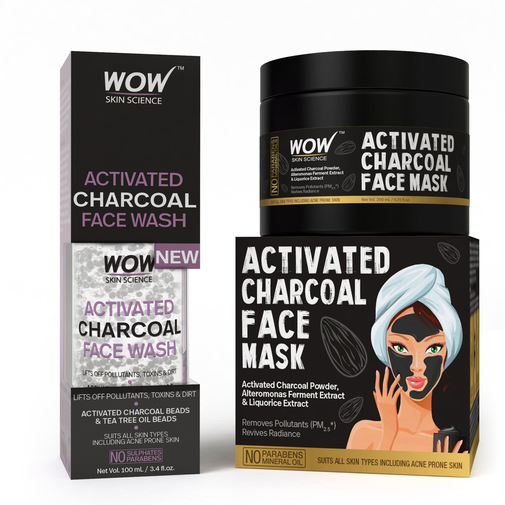 WOW Skin Science Activated Charcoal Face Mask