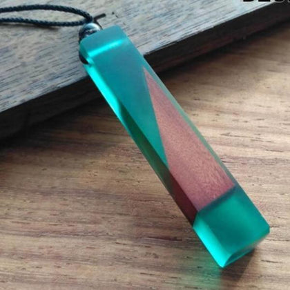 Handmade Vintage Resin Wood Pendant Necklace [10 Variants]