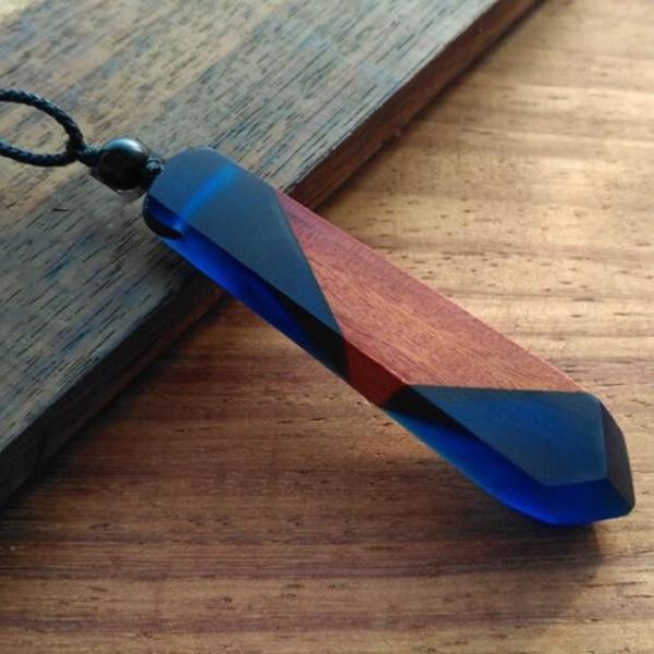 Handmade Vintage Resin Wood Pendant Necklace [10 Variants]