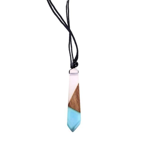 Handmade Vintage Resin Wood Pendant Necklace [10 Variants]