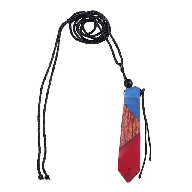 Handmade Vintage Resin Wood Pendant Necklace [10 Variants]