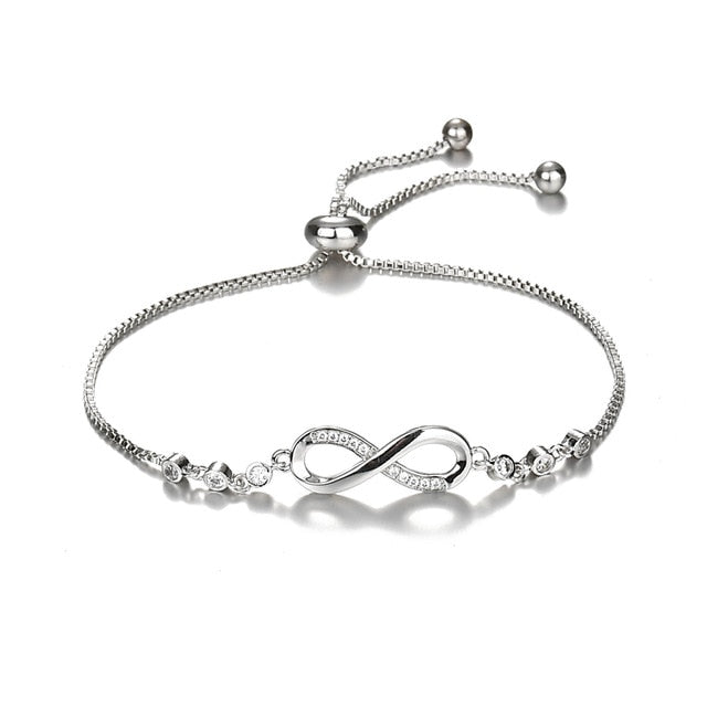 Luxurious Crystal Bracelet Silver