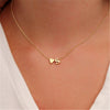 Heart Initial Necklace Personalized Letter Necklace Name Jewelry