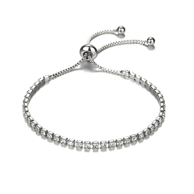 Luxurious Crystal Bracelet Silver