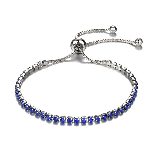 Luxurious Crystal Bracelet Silver