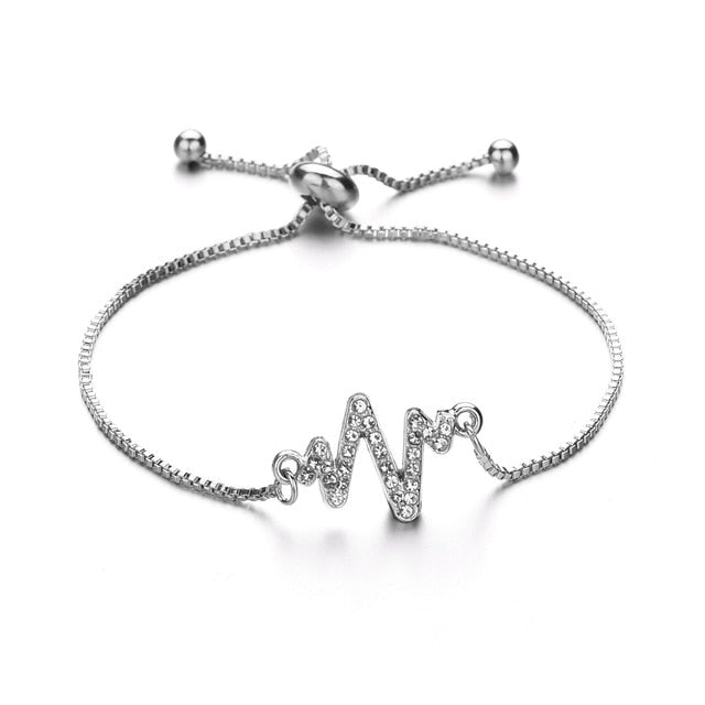 Luxurious Crystal Bracelet Silver