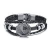 Vnox Lucky Vintage Men's Leather Bracelet Playing