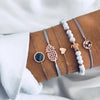 Turtle Pineapple Heart Map Charm Bracelets