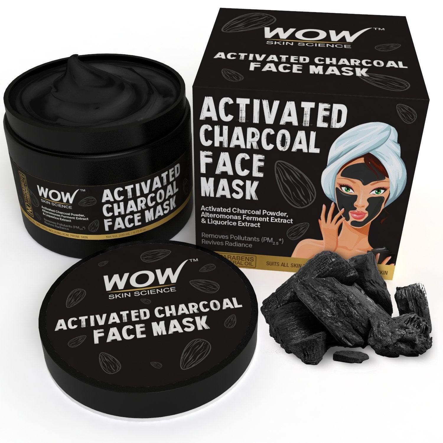 WOW Skin Science Activated Charcoal Face Mask